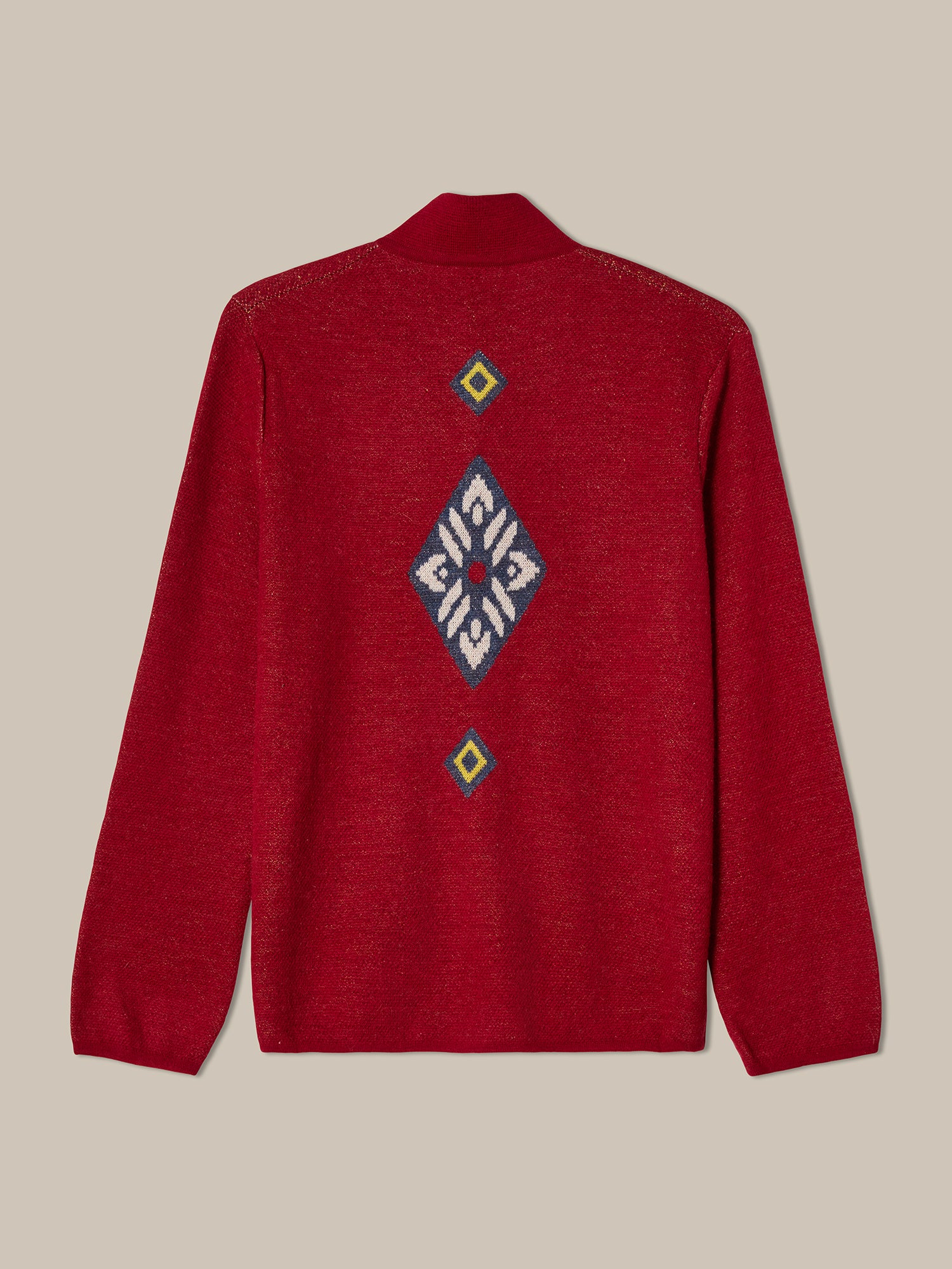 Robert Talbott Devon Cardigan Baby Alpaca Rosso Multi