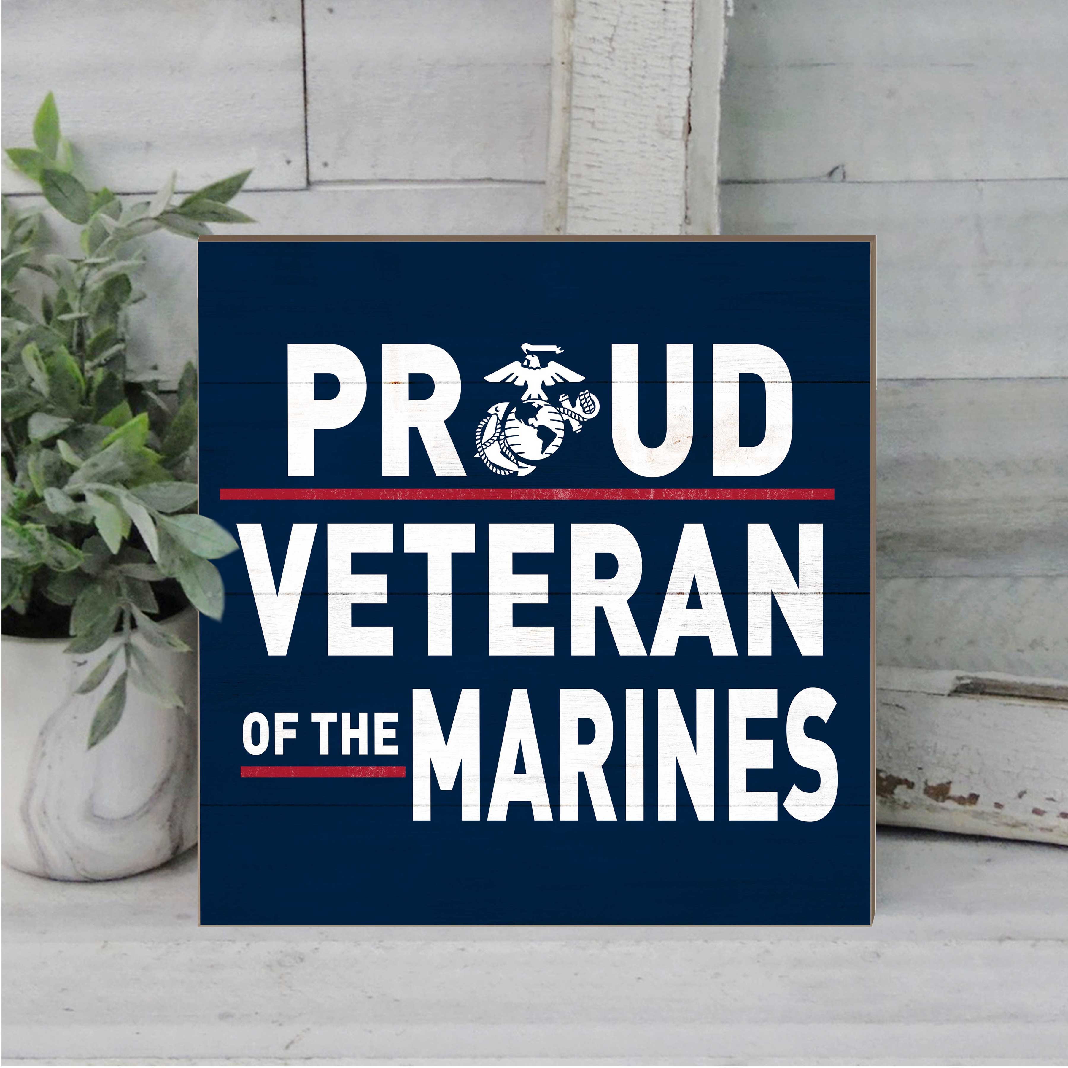 7.62 Design Home Products USMC Proud Veteran targa legno 10x10