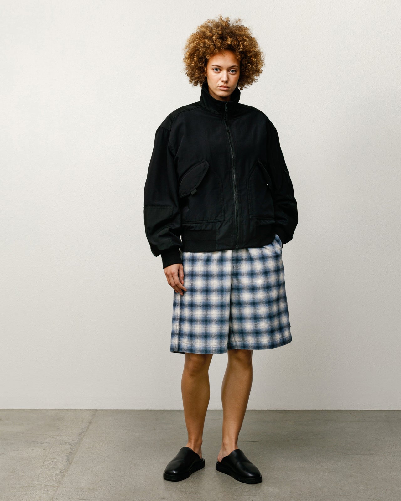 Stussy Outerwear Mock Neck Flight Bomber giacca Black