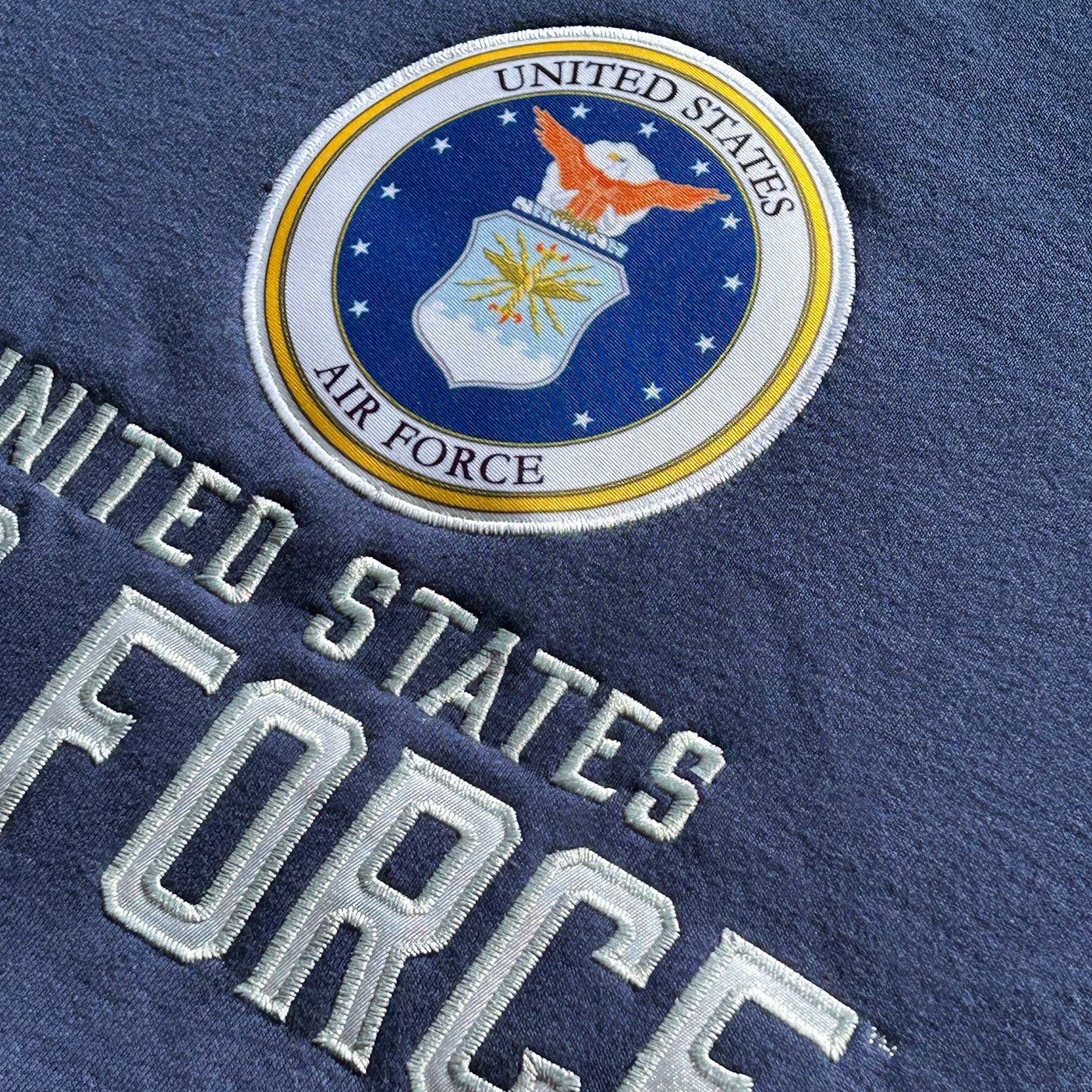 7.62 Design Air Force felpa con cappuccio blu navy unisex