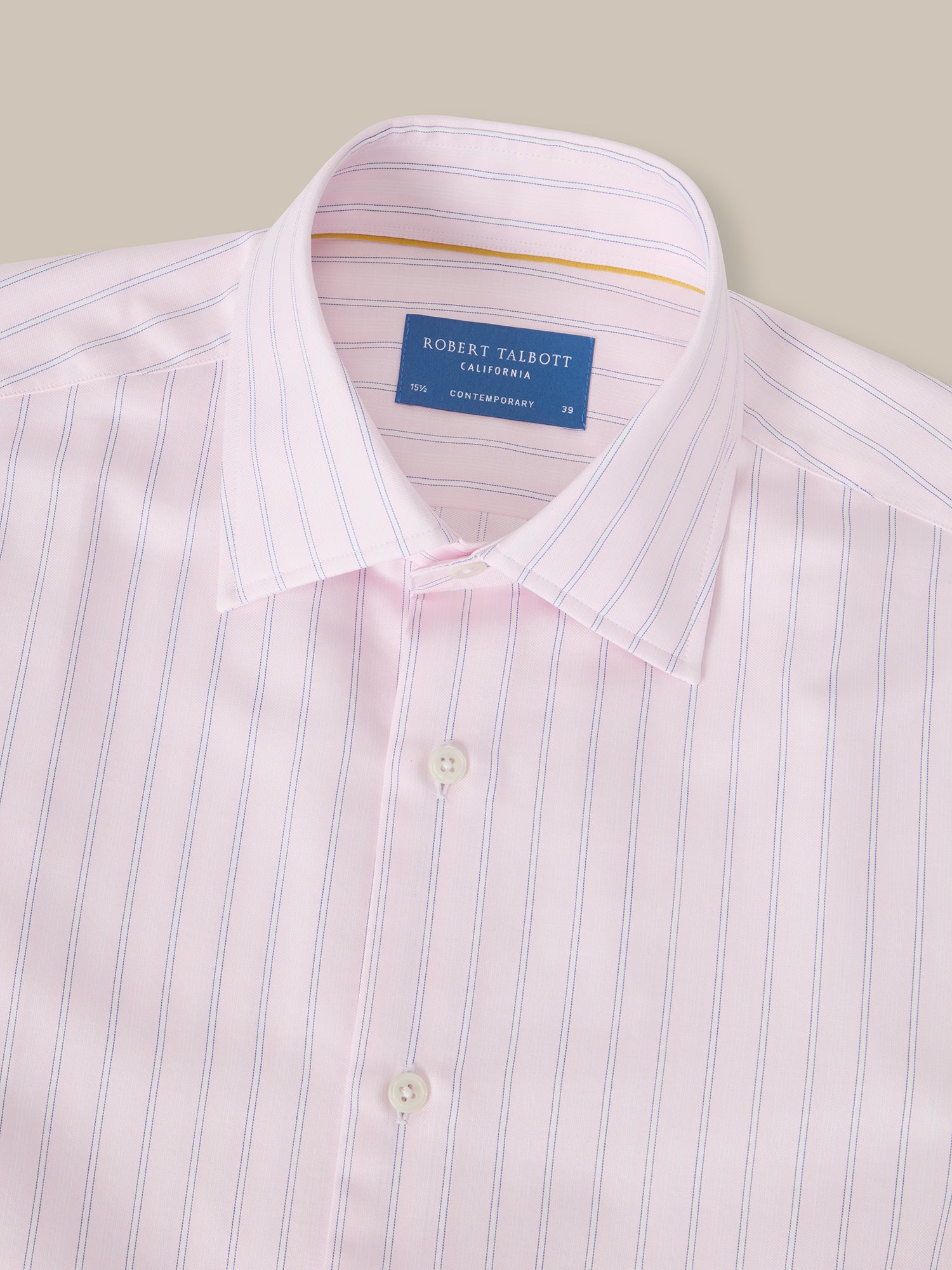 Robert Talbott Madison camicia righe rosa multi 15.5-M