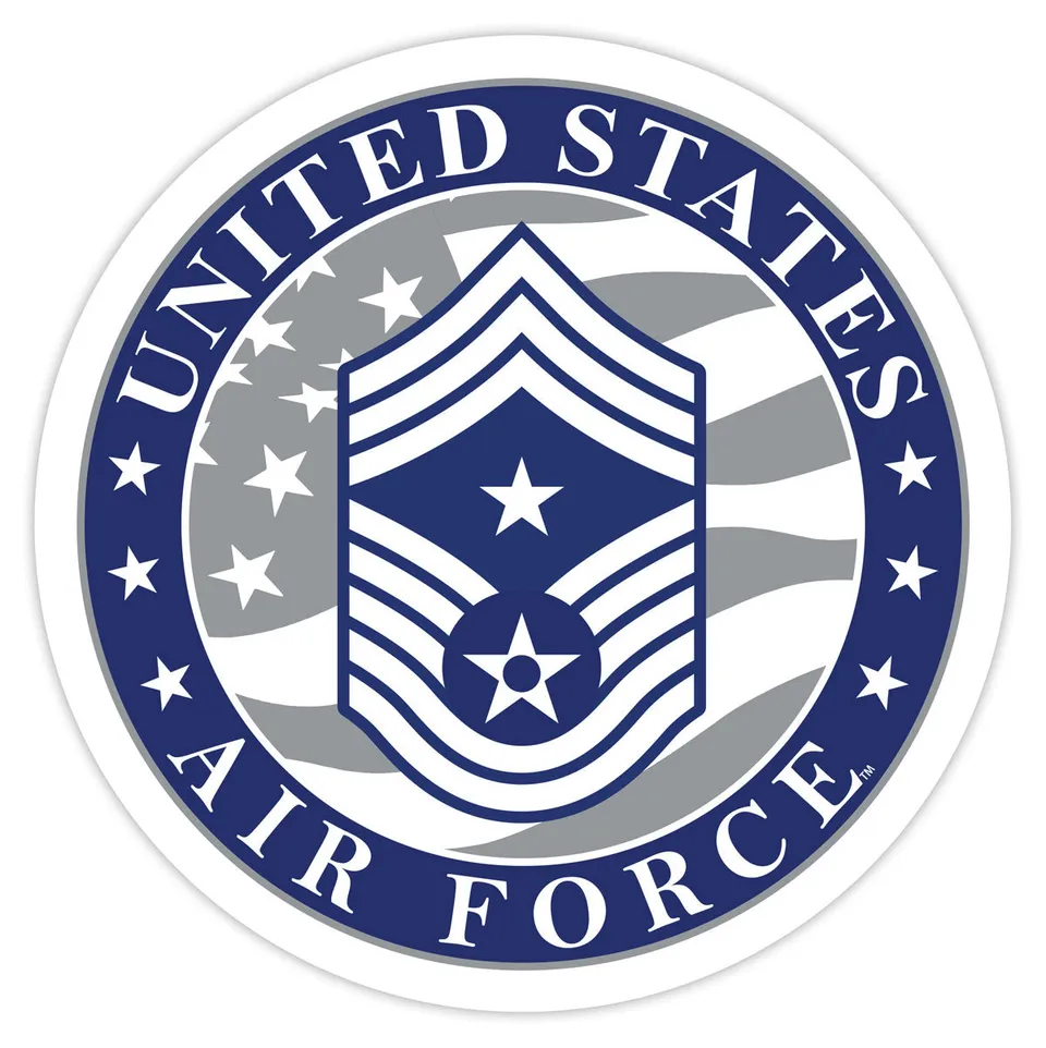 7.62 Design US Air Force E-9 decal vinile 9 cm
