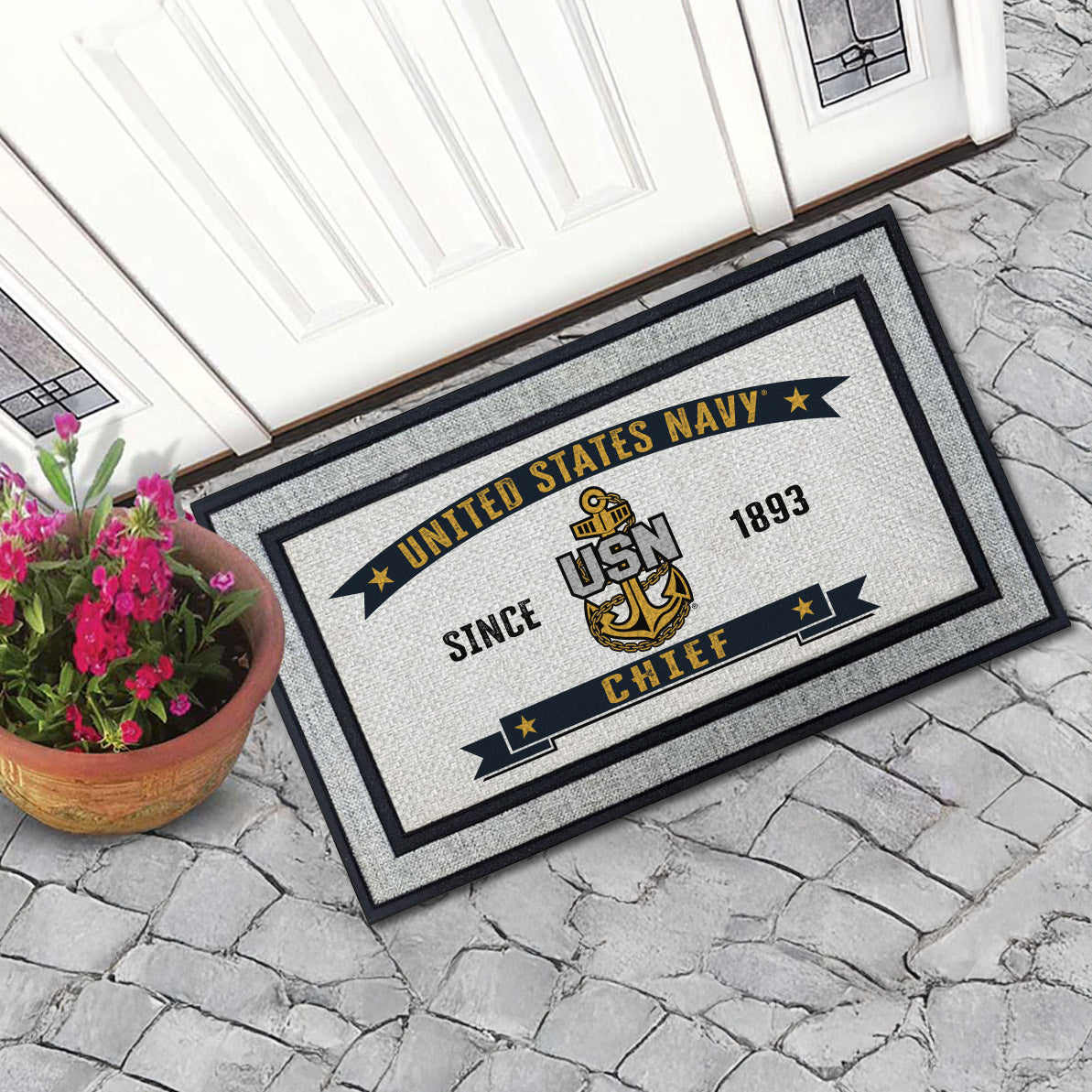 7.62 Design US Navy Chief Petty Officer CPO zerbino 45x76 cm grigio