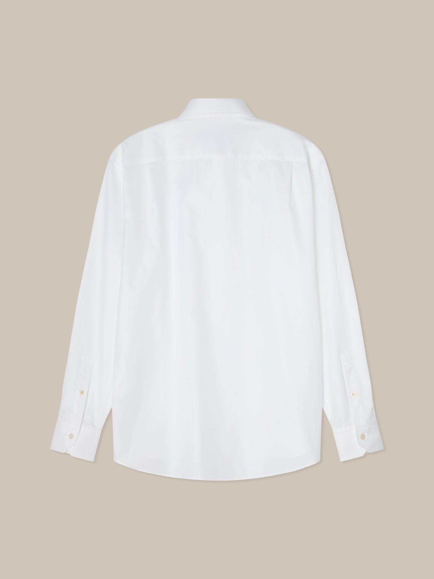 Robert Talbott Reynolds Poplin Camicia Bianca Cotone Italiano