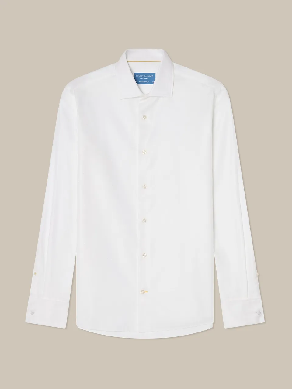 Robert Talbott Reynolds Camicia polsini White spigato