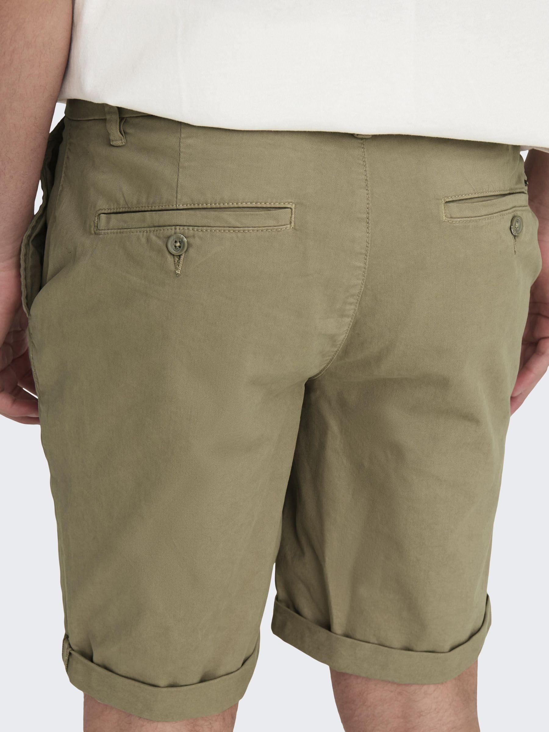 Only & Sons Onspeter shorts uomo XL cotone elastan