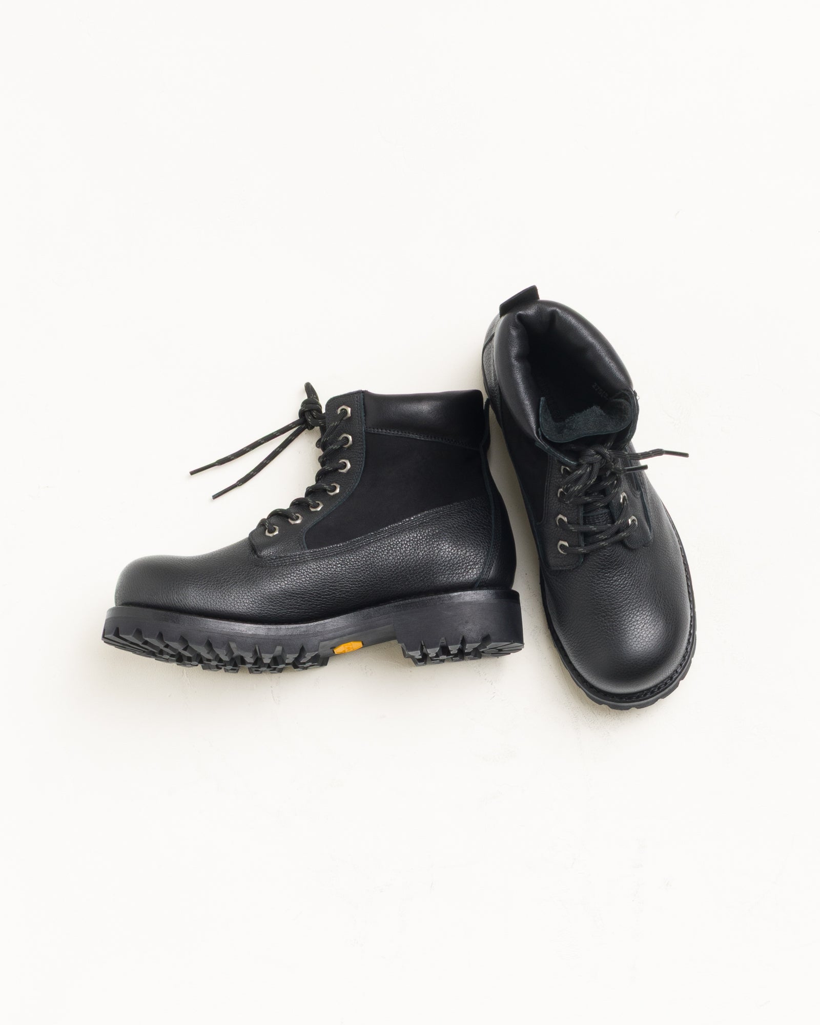 Stussy Our Legacy Lace Up Boot stivale nero pelle Vibram