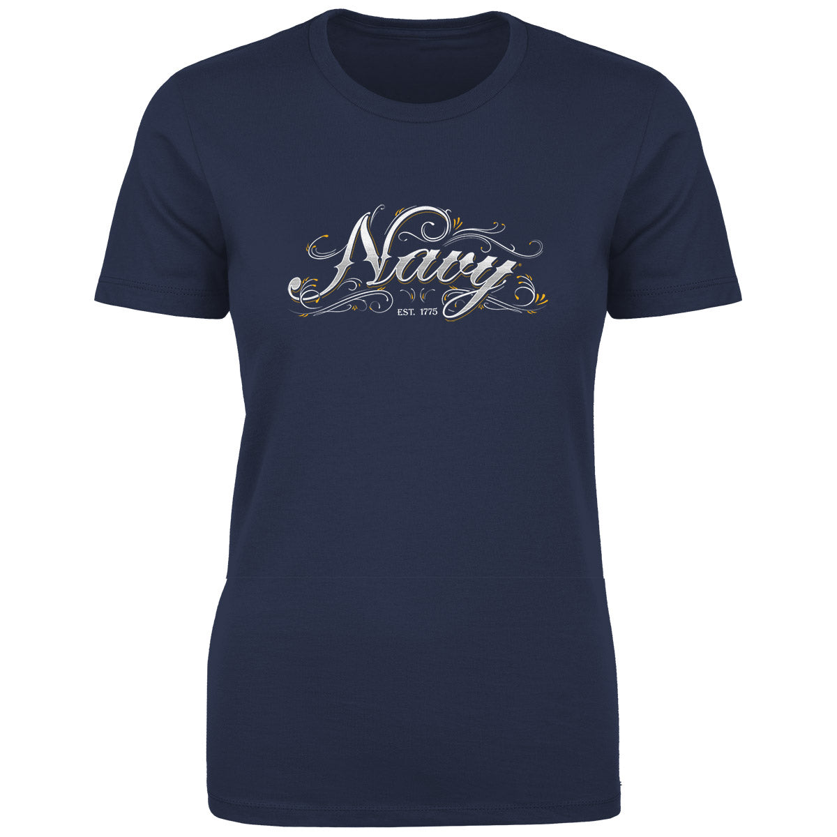 7.62 Design US Navy Ornate t-shirt donna cotone blu navy