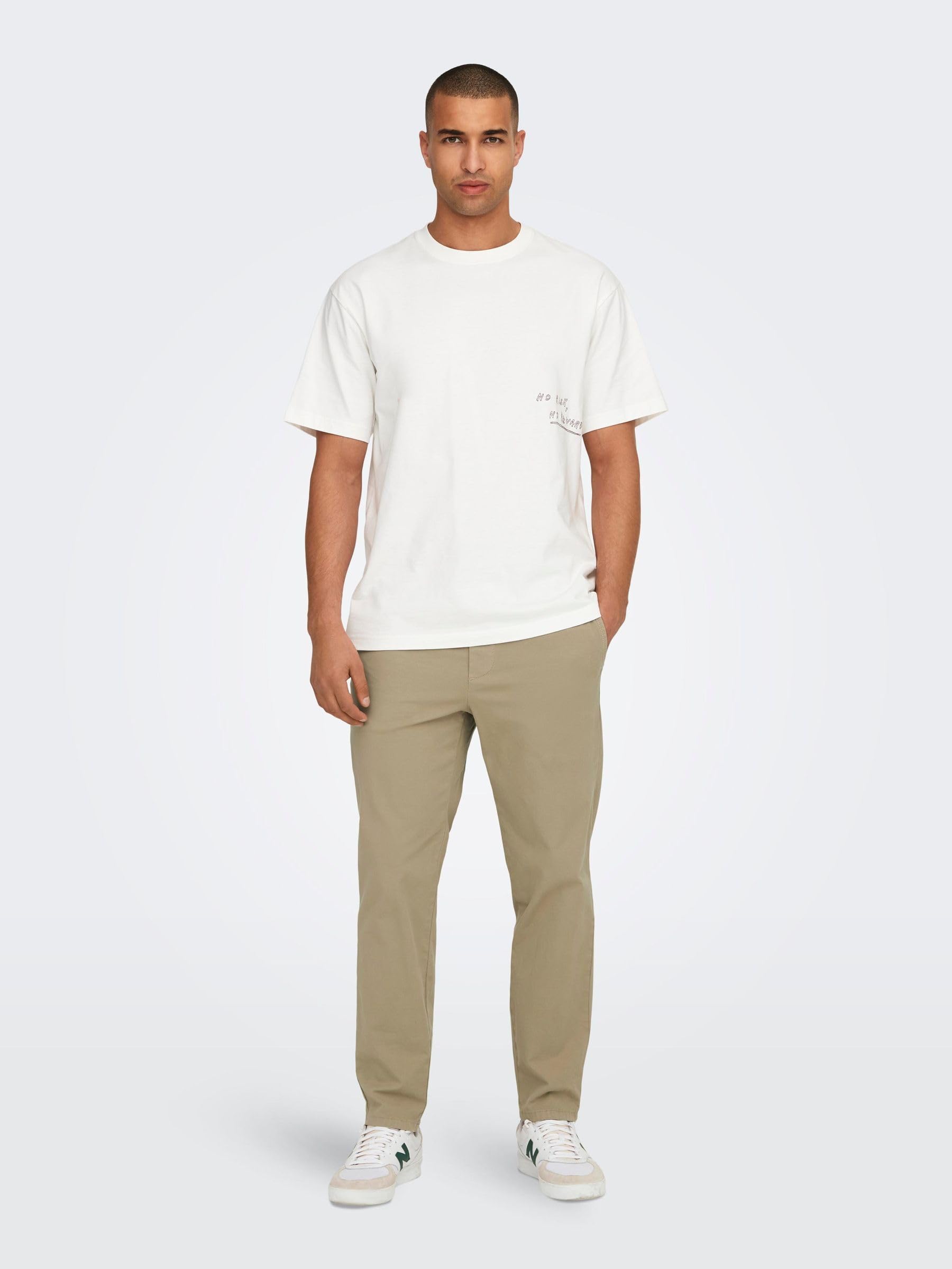 ONLY & SONS Pantaloni Onslinus Tapered Nero Taglia L