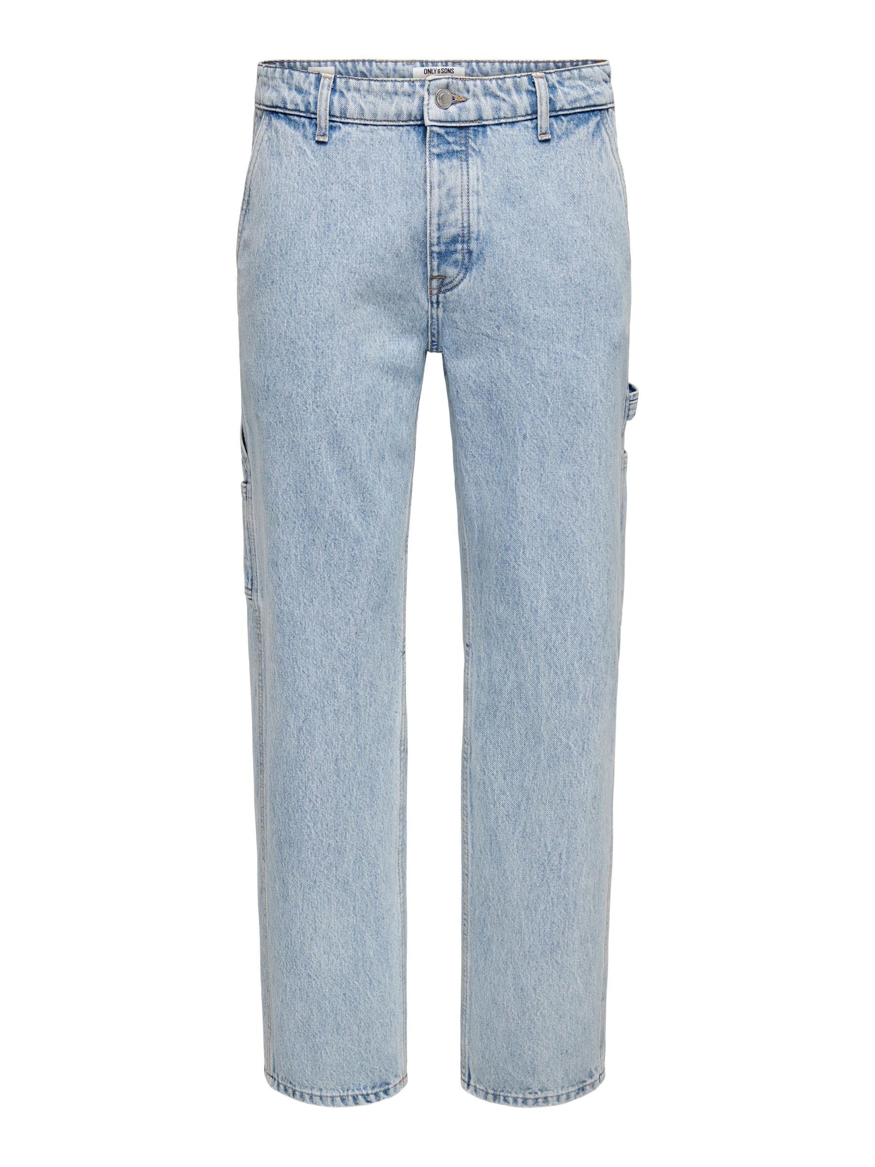 ONLY & SONS Onsedge Straight Jeans uomo 33W/32L light blue