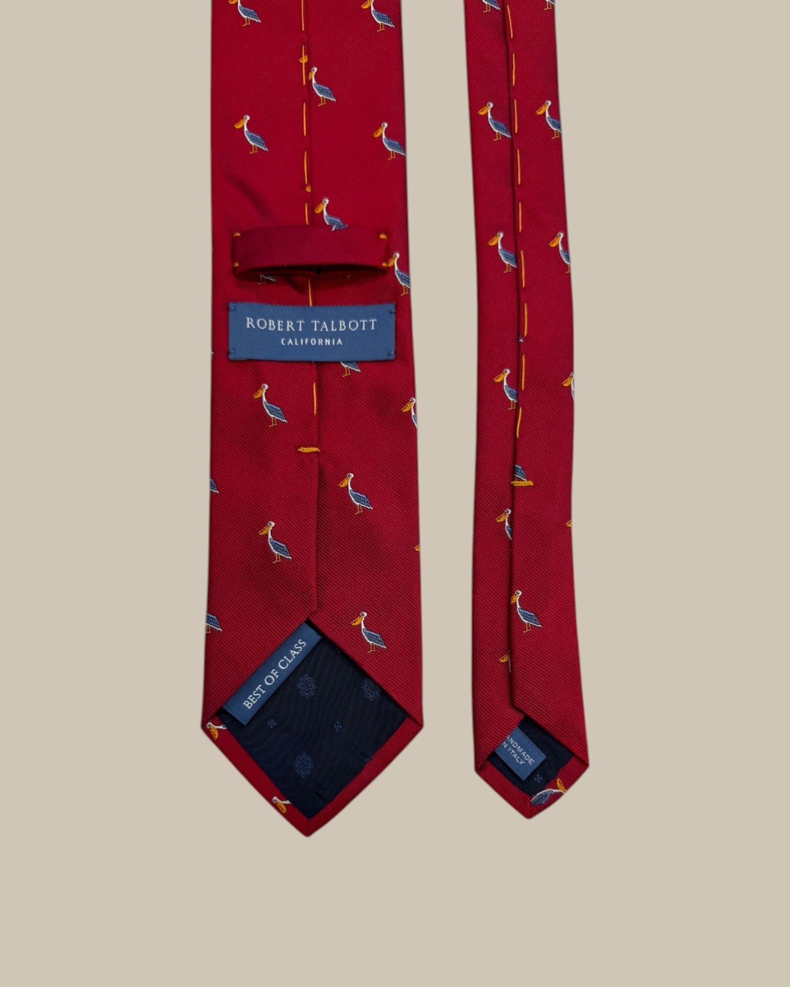 Robert Talbott Robert cravatta seta rossa Best of Class REG