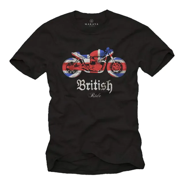 Makaya T-Shirt Uomo Vintage Motorcycle XL Cotone