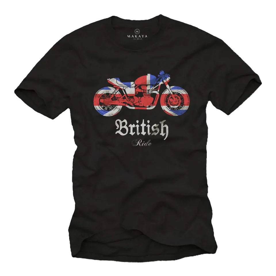Makaya T-Shirt Uomo Vintage Motorcycle XL Cotone