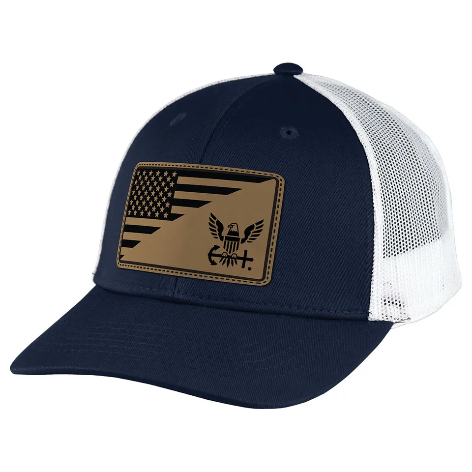 7.62 Design U.S. Navy Split Flag Cappellino Trucker Blu