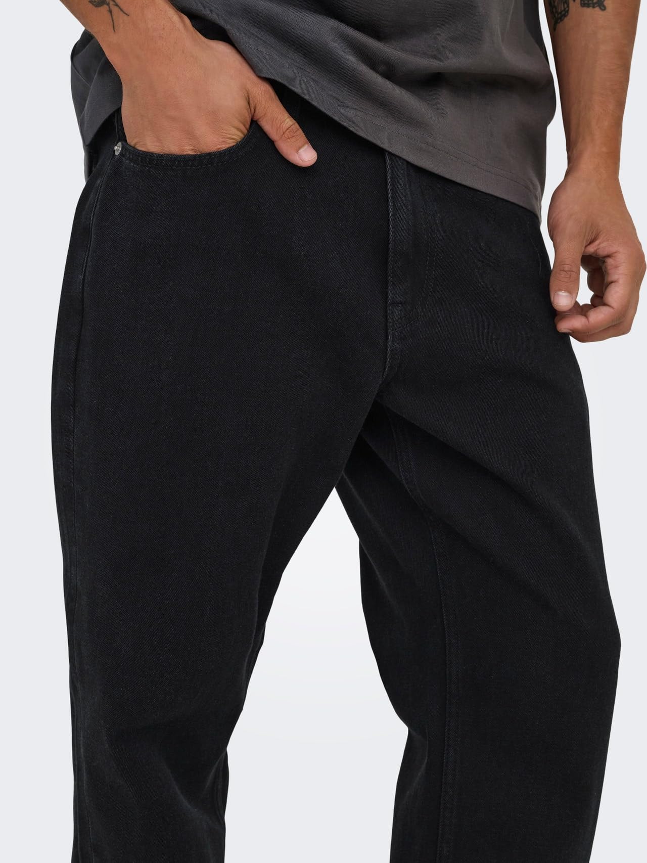 ONLY & SONS Onsedge Straight 7901 jeans uomo Light Grey