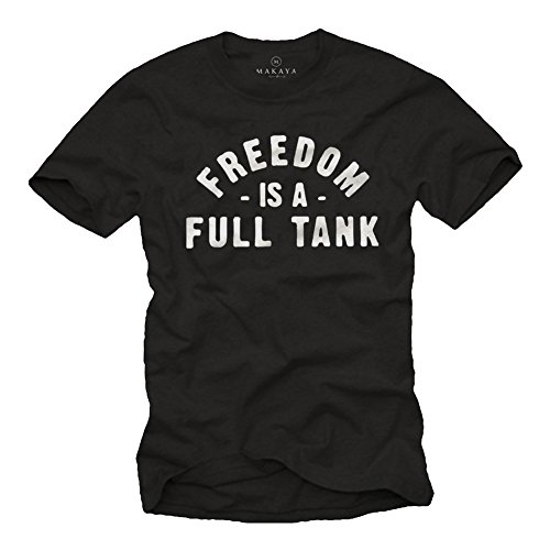 MAKAYA T-Shirt Uomo Moto Biker Maglietta L Cotone