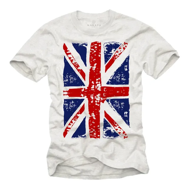 Makaya Union Jack T-Shirt Uomo M Bandiera Inglese