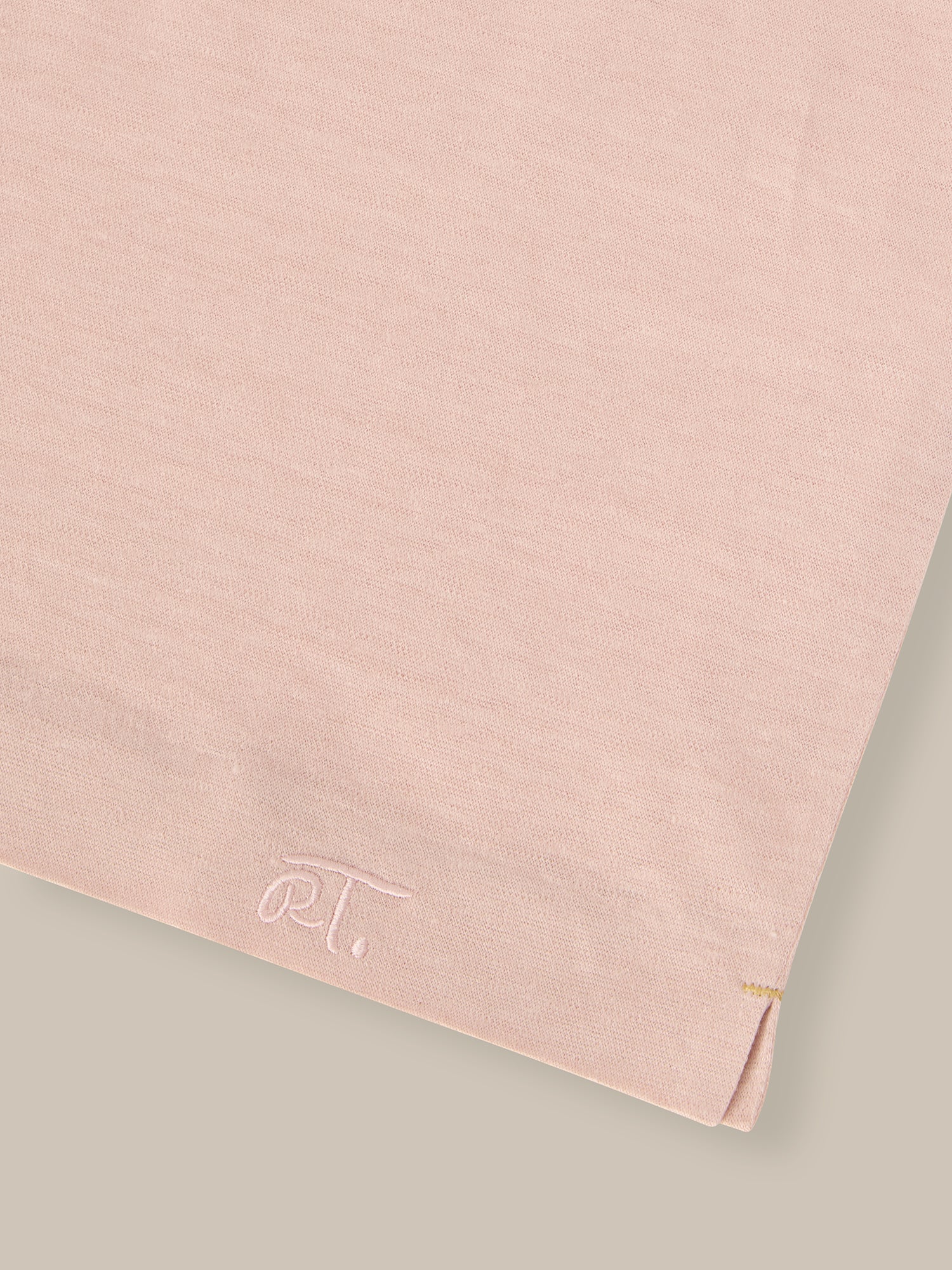 Robert Talbott Davis Linen T-shirt uomo Pink in lino piquet