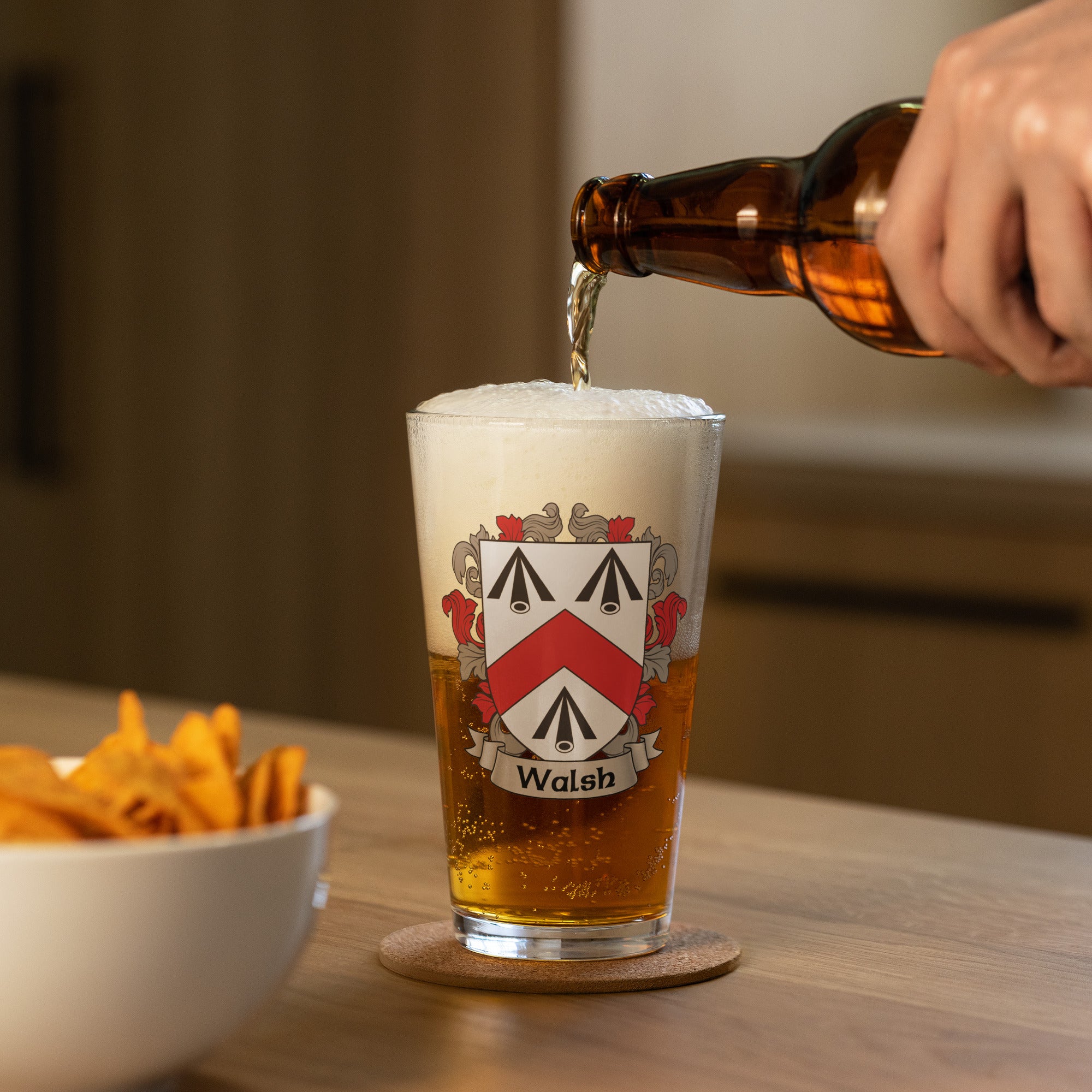 7.62 Design Walsh Bicchiere Birra Pint 473 ml Stemma Irlandese