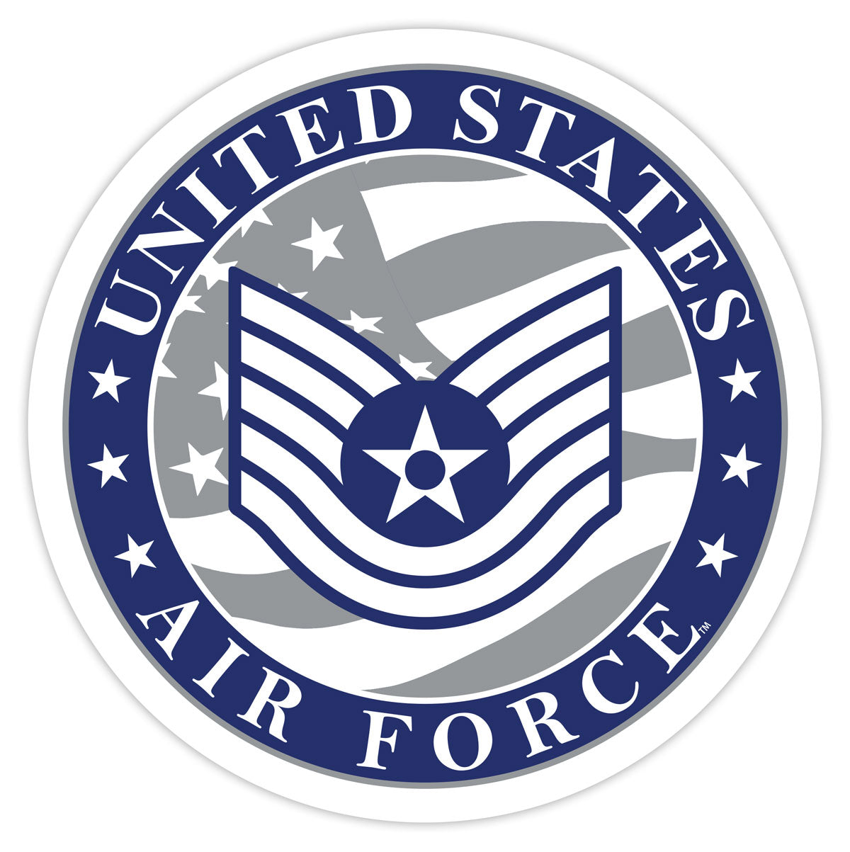 7.62 Design Automotive US Air Force E-6 decal 3.5" vinile