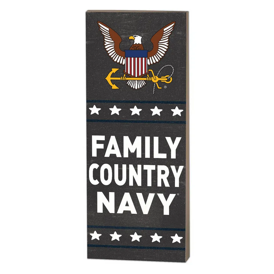 7.62 Design Home Navy Family Insegna Legno 7x18 Blu Navy