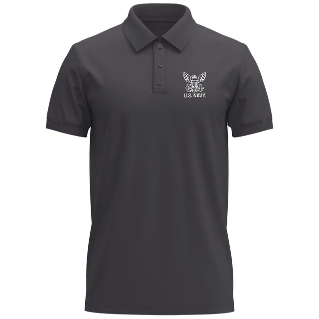 7.62 Design Polos US Navy Logo polo uomo antracite cotone