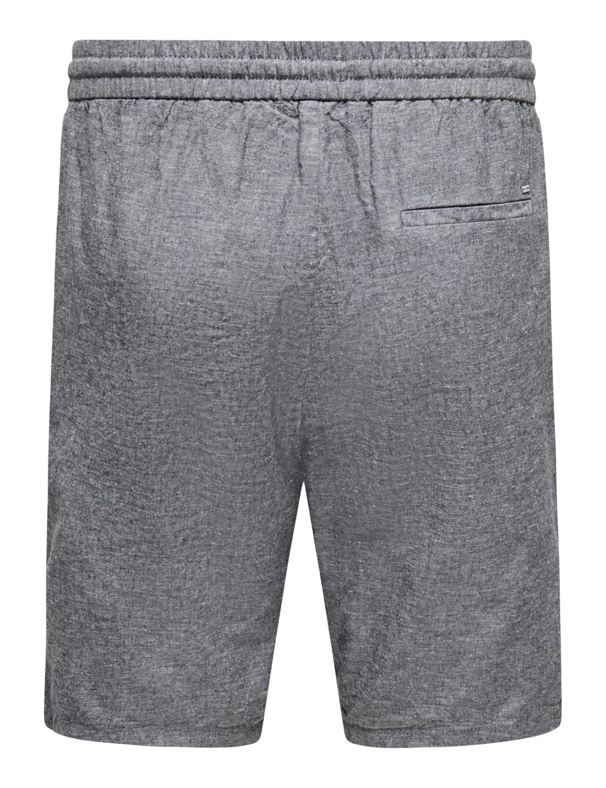 Only & Sons Onslinus 0007 pantaloncini uomo XL grigio lino