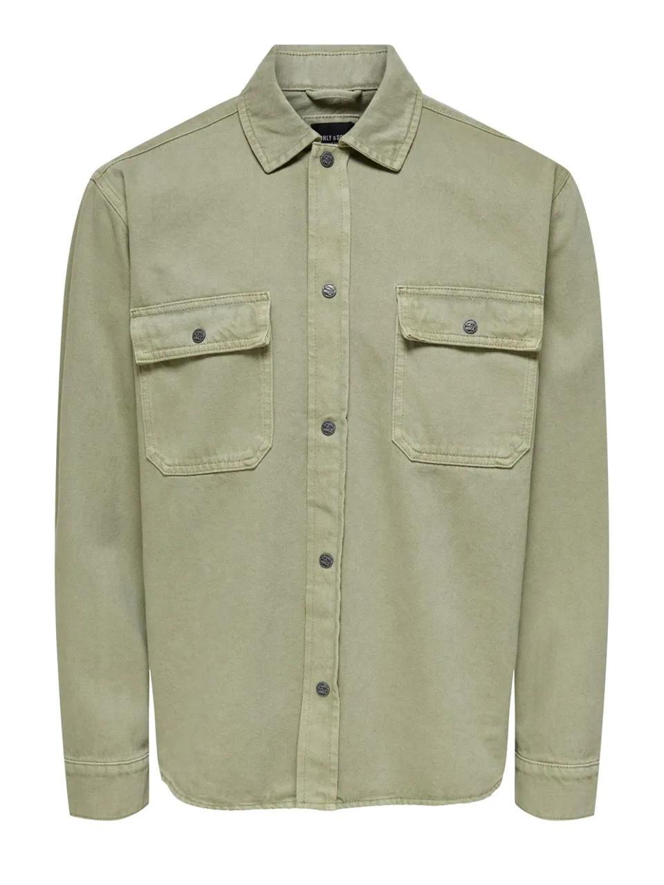 Only & Sons Camicia Uomo Twill Tinta Unita Tasche Taglia L