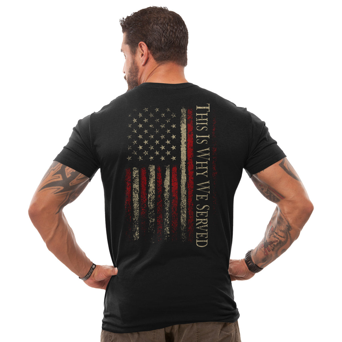 7.62 Design Veterans Why We Served T-Shirt nera cotone