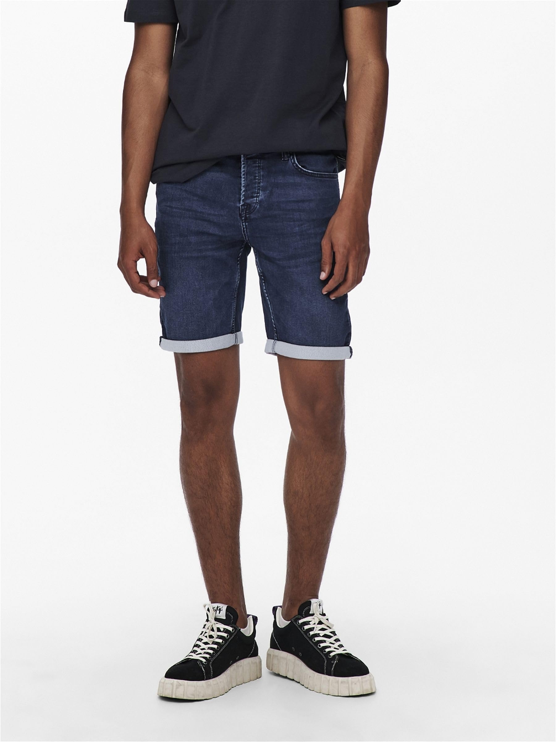 Only & Sons Ply Vita Media Shorts Uomo M Denim