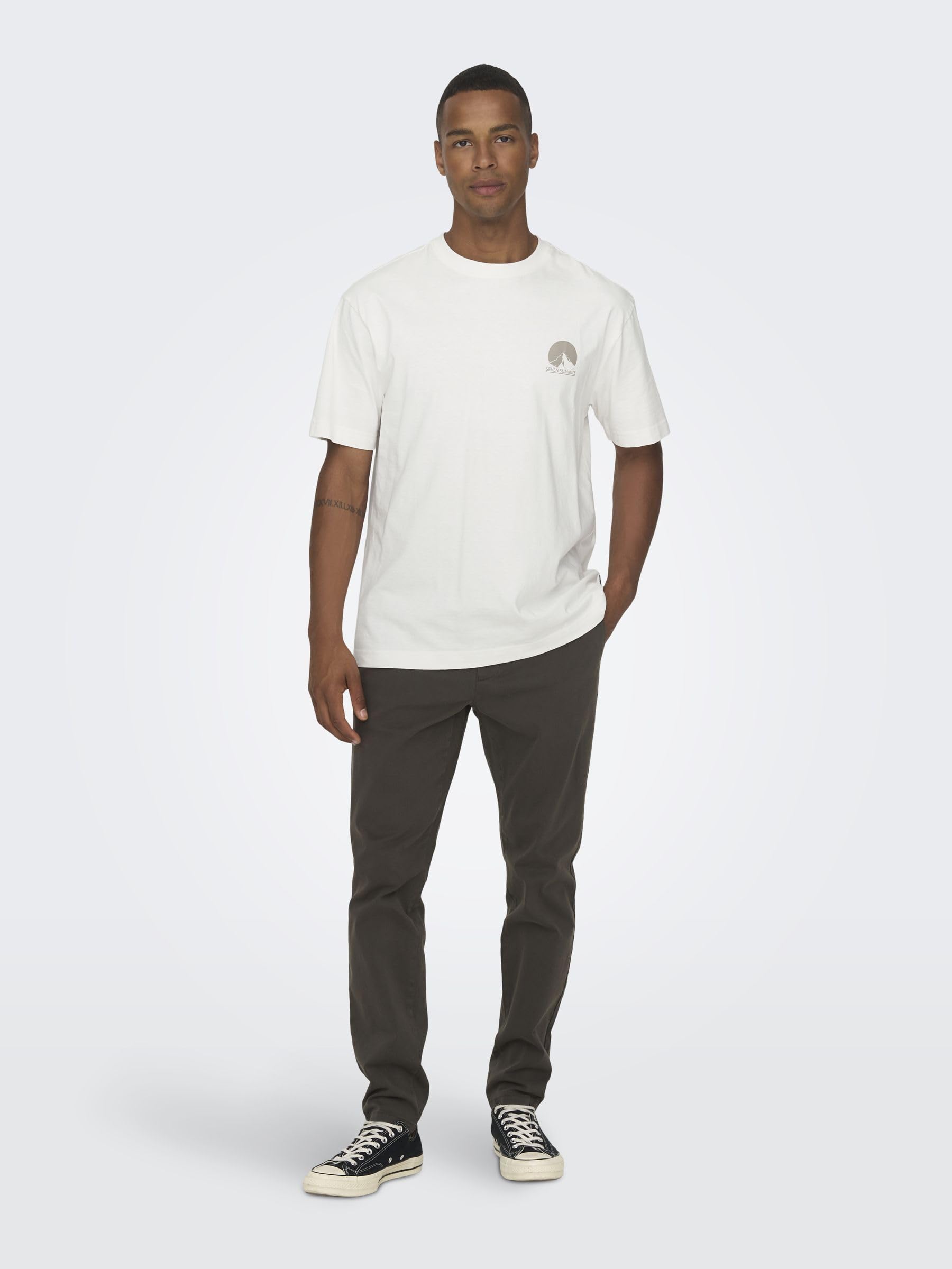 ONLY & SONS Onsthomas RLX Logo T-shirt Uomo XS Cloud Dancer