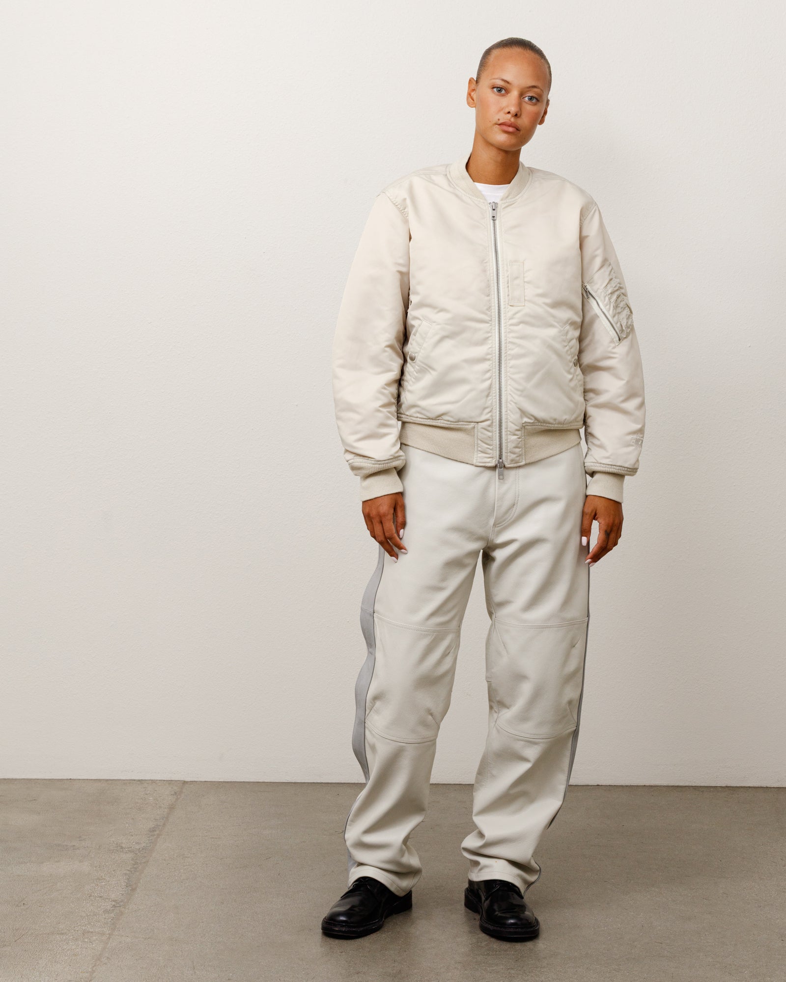 Stussy MA-1 Bomber Jacket giacca bone nylon imbottita