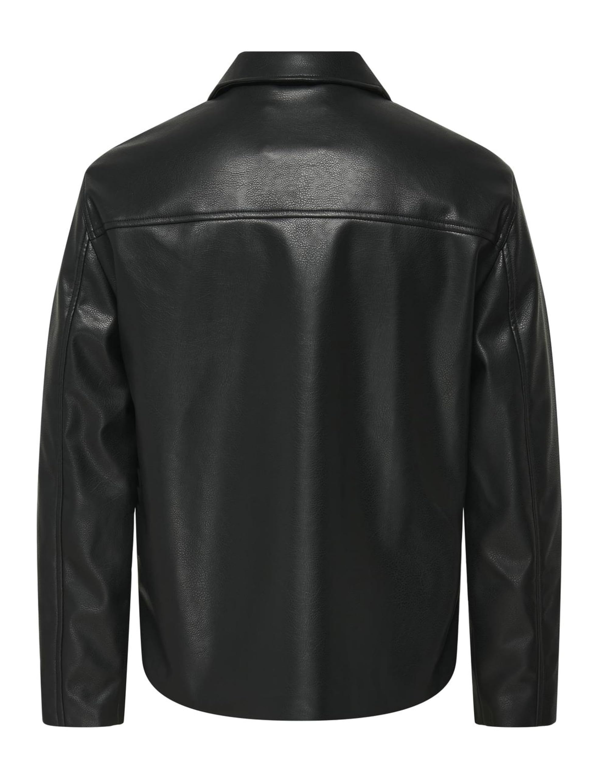 Only & Sons Onsjack PU Giacca uomo similpelle zip nera
