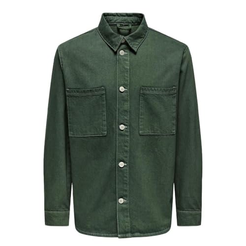 Only & Sons Dago Giacca Verde Scuro Uomo Cotone