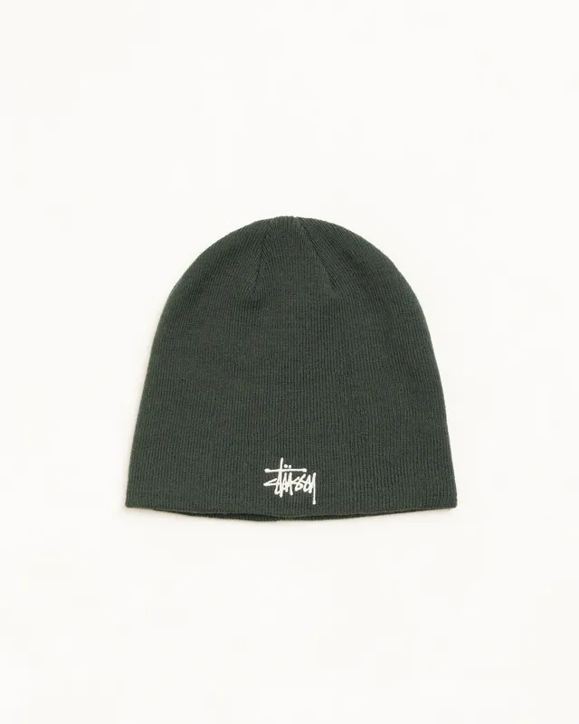 Stussy Basic Skullcap berretto spruce green acrilico