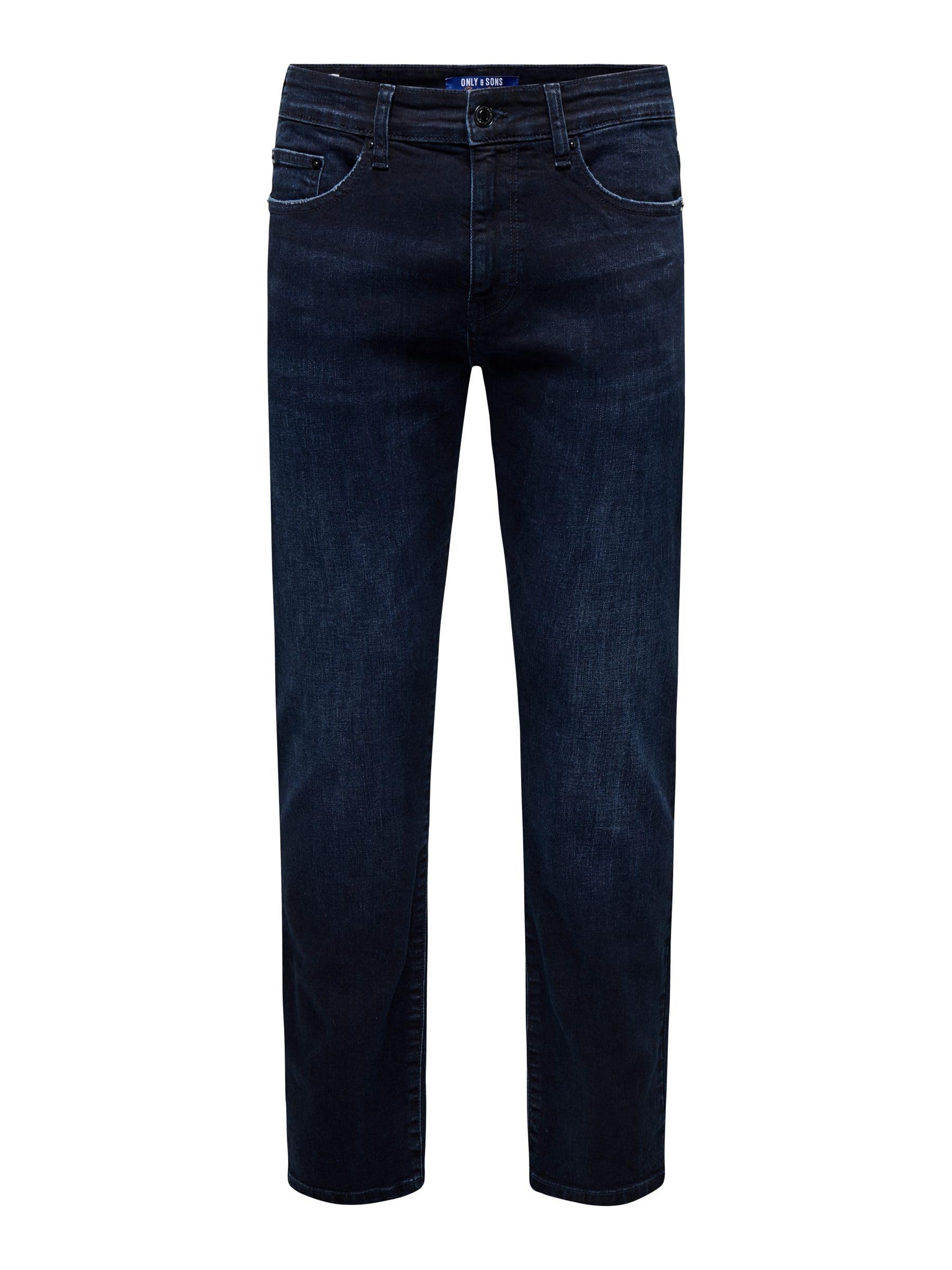 ONLY & SONS Onsweft Reg Blue Blk 2652 Jeans Uomo 32W/32L Blu