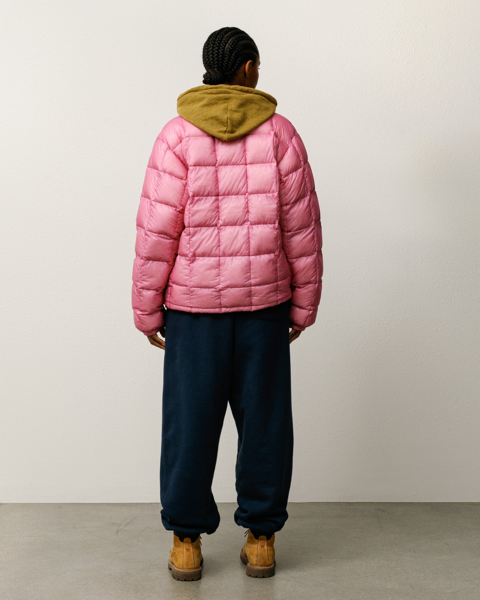 Stussy Midweight Puffer piumino rosa nylon idrorepellente