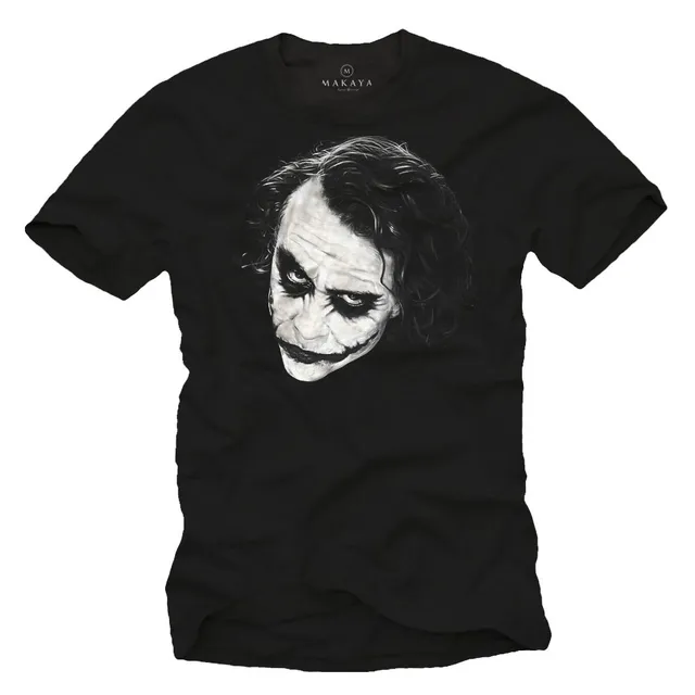 MAKAYA Joker Why So Serious t-shirt uomo 100% cotone