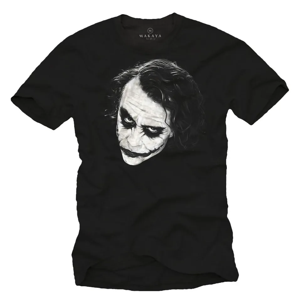 MAKAYA Joker Why So Serious t-shirt uomo 100% cotone