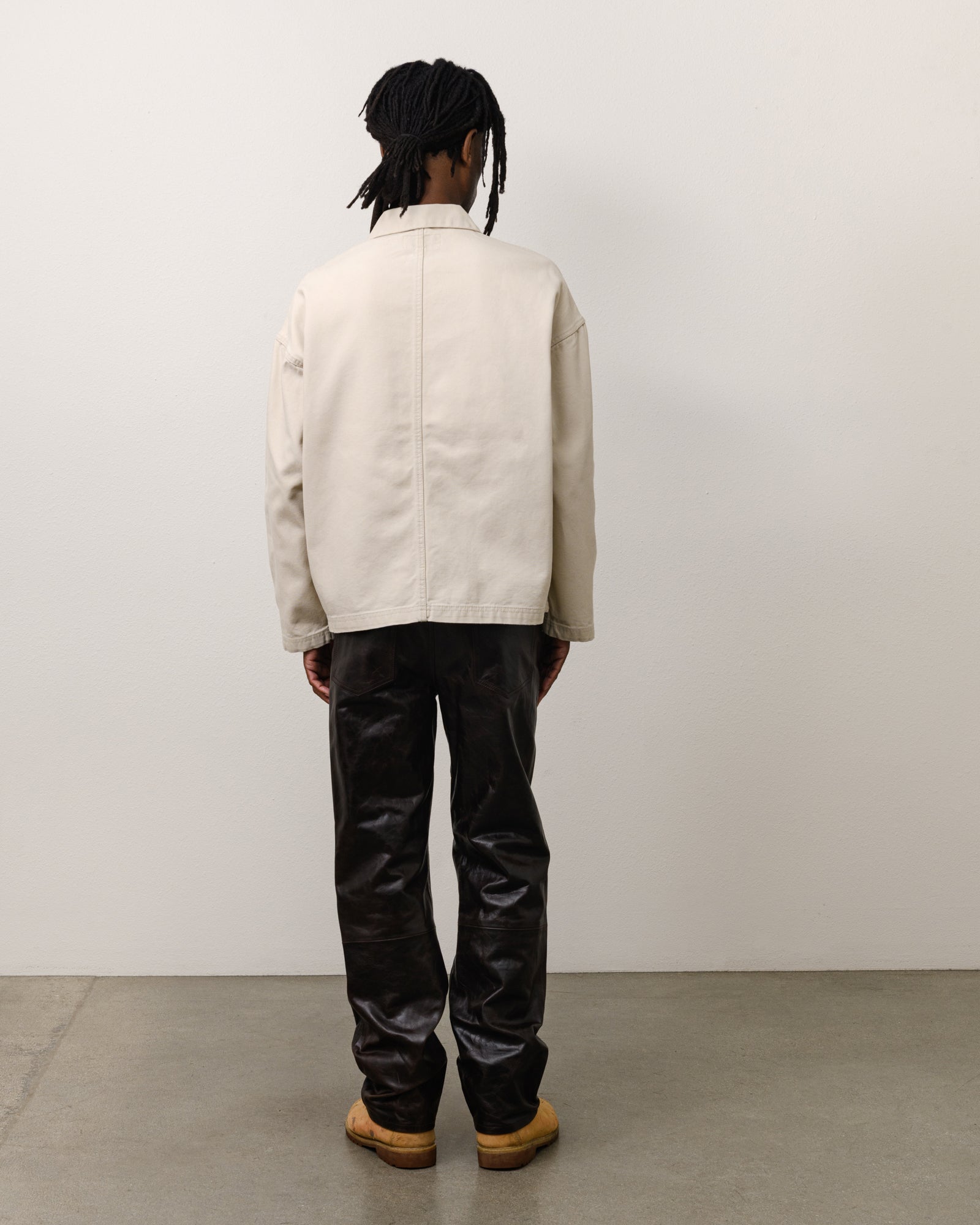 Stussy Canvas Work Overshirt camicia Bone cotone
