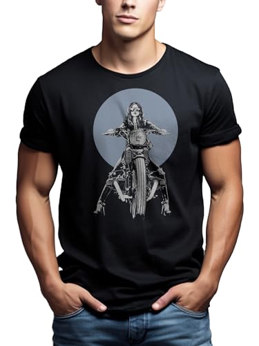 Makaya R100 Biker T-Shirt Moto Uomo M Cotone