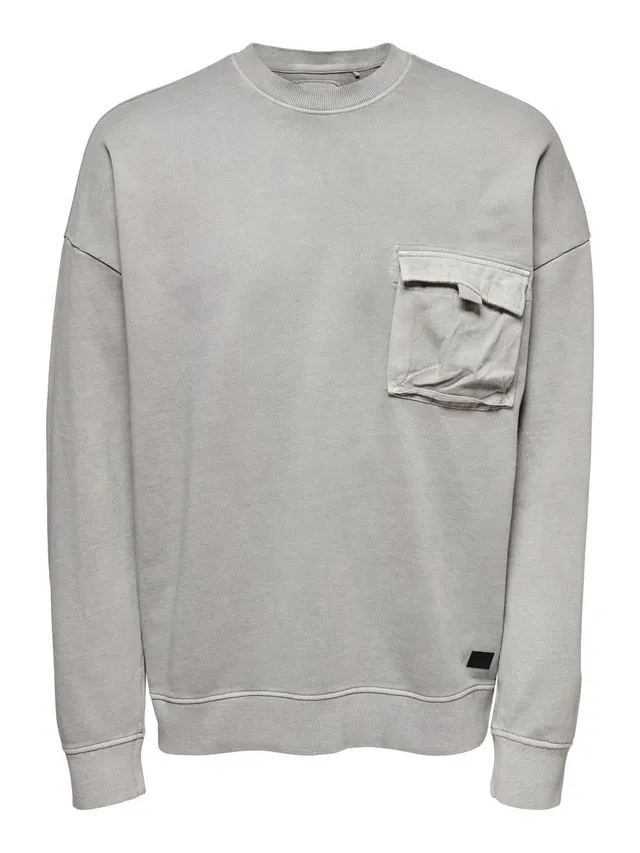 ONLY & SONS Bruce Felpa uomo loose girocollo sweat