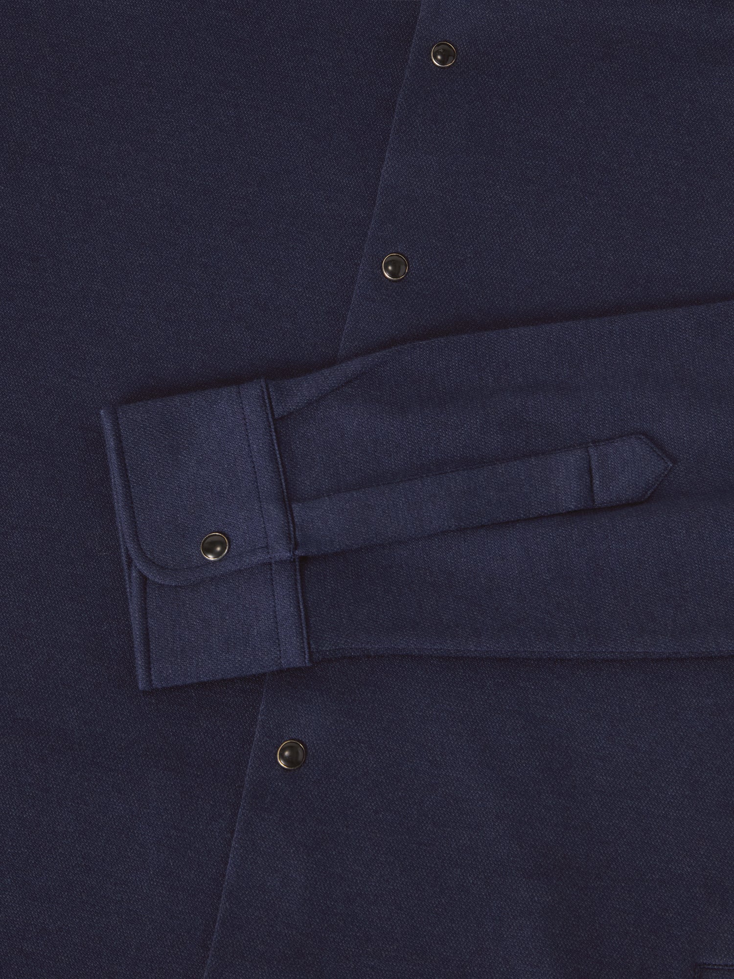 Robert Talbott Walter Cashmere Blend Camicia Navy Bottoni Automatici