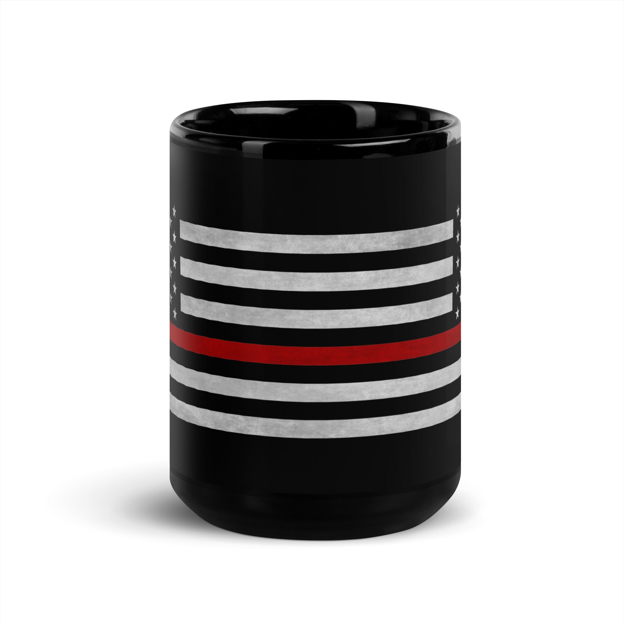 7.62 Design Firefighter Red Line Flag tazza ceramica 15oz nera
