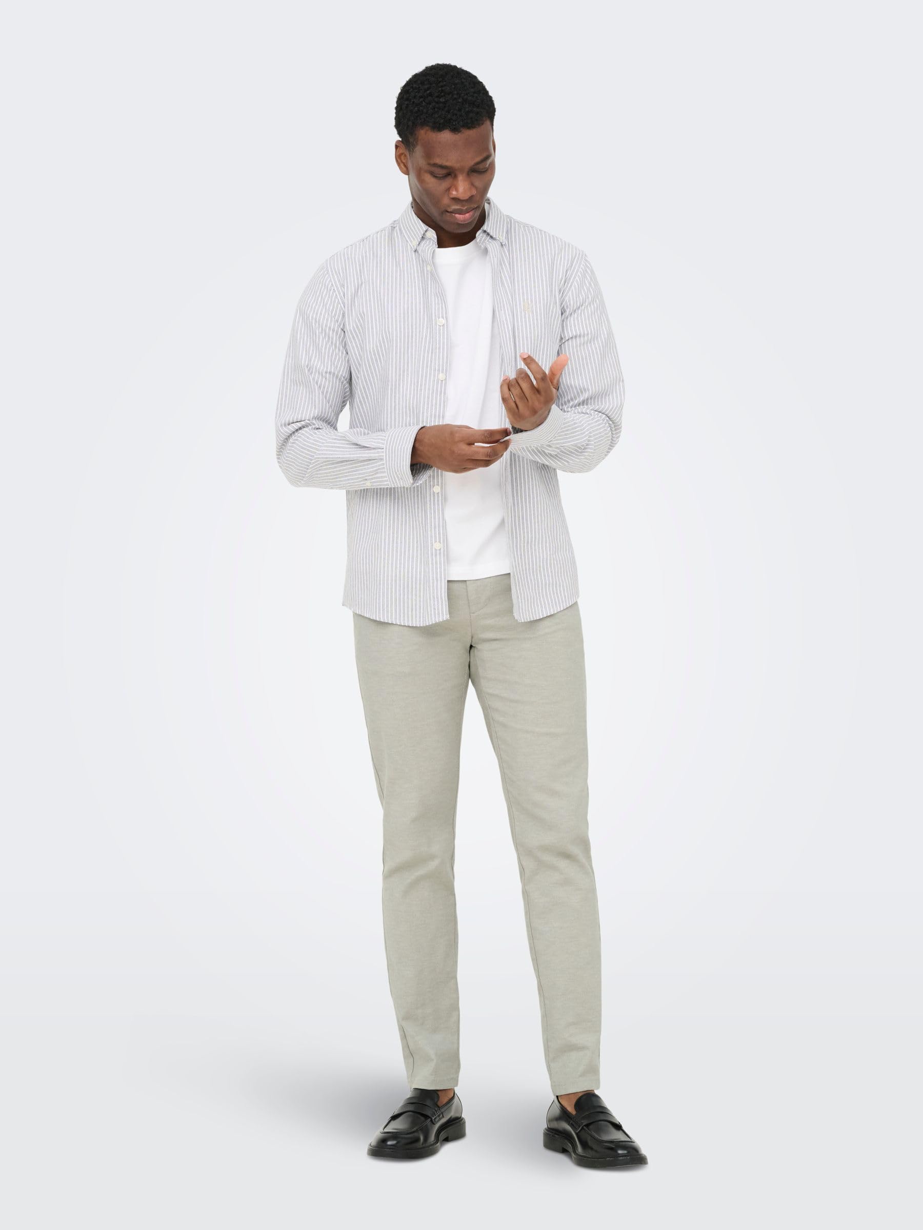 ONLY & SONS Onsmark Tap 0011 Pantaloni Uomo 33W 32L Bianco