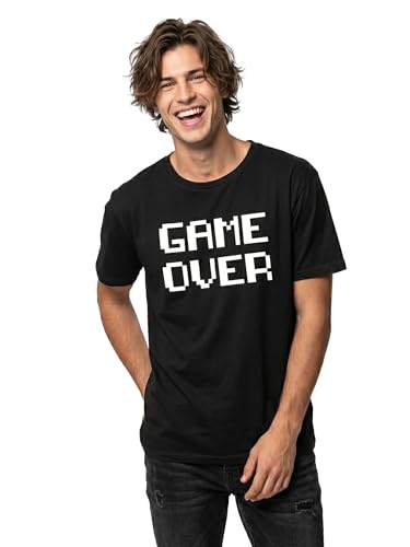 MAKAYA T-Shirt Uomo Game Over maglietta cotone taglia XL