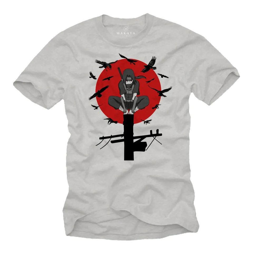 Makaya T-Shirt Uomo Anime Itachi Cotone Taglia L