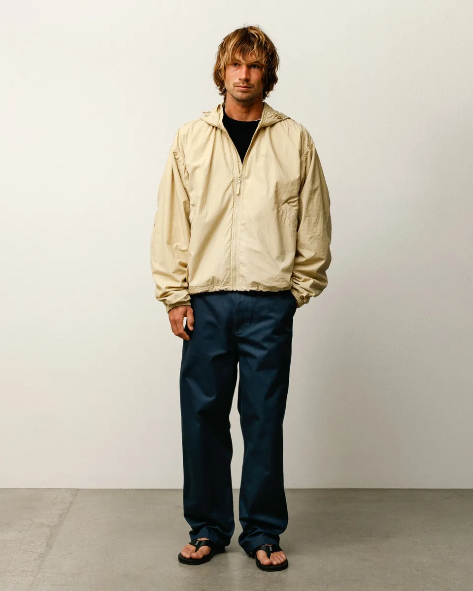 Stussy Double Cotton Giacca Cappuccio Sabbia