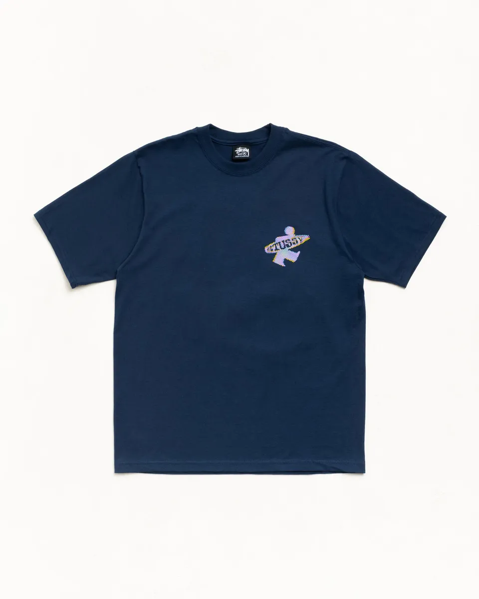Stussy Dot Surf Puff maglietta navy cotone 220 gsm