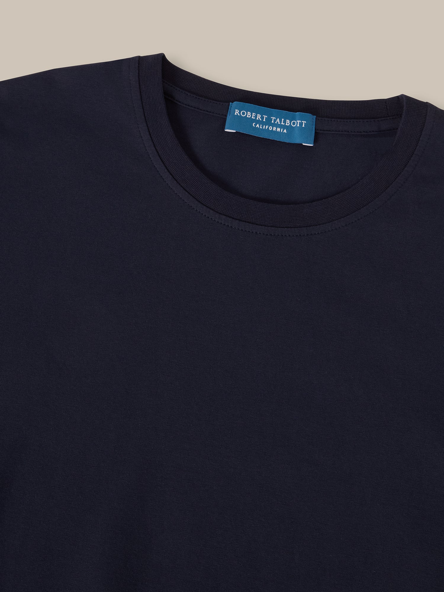 Robert Talbott Dean t-shirt navy cotone stretch